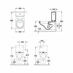 Villeroy & Boch V&B Spülkasten O.NOVO Zulauf Seitlich Oder Von Hinten Weiß 6
