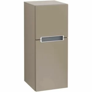 Villeroy & Boch Subway 2.0 Seitenschrank Mit 1 Tür Und 1 Auszug Rechts Truffle Grey Silberfarbig Matt Grey 6