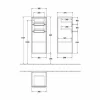 Villeroy & Boch Subway 2.0 Seitenschrank Mit 1 Tür Und 2 Schubladen Links Truffle Grey Chromfarbig Glänzend White 14