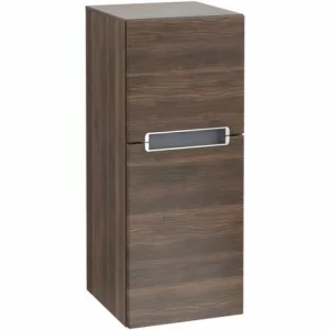 Villeroy & Boch Subway 2.0 Seitenschrank Mit 1 Tür Und 1 Auszug Links Arizona Oak Chromfarbig Glänzend Grey 6