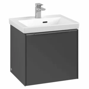 Villeroy & Boch Subway 3.0 Waschtischunterschrank 473mm Mit 1 Auszug Graphite Ohne Beleuchtung Aluminium Glänzend 10