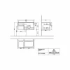 Villeroy & Boch Subway 3.0 Waschtischunterschrank 1001mm Mit 2 Auszügen Und Regalelement Einfarbig Graphite Waschtisch Rechts/Regalelement Links Mit Beleuchtung 14