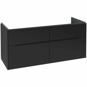 Villeroy & Boch Subway 3.0 Waschtischunterschrank XL 1272mm Mit 4 Auszügen Für Doppelwaschtisch Volcano Black Ohne Beleuchtung Volcano Black 7