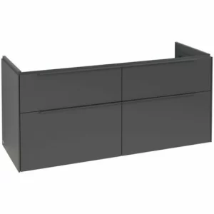 Villeroy & Boch Subway 3.0 Waschtischunterschrank XL 1272mm Mit 4 Auszügen Für Doppelwaschtisch Einf Graphite Mit Beleuchtung 7