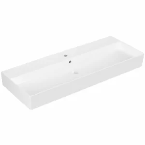 Villeroy & Boch Memento 2.0 Waschtisch 120 Cm Mit 1 Hahnloch Mit Überlauf Stone White Geschliffen Mit CeramicPlus Beschichtung 6