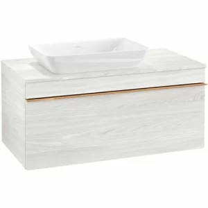 Villeroy & Boch Venticello Waschtischunterschrank 957mm Mit 1 Auszug Für Aufsatzwaschtisch Mit Varia White Wood Links Copper 9
