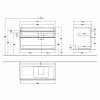 Villeroy & Boch Venticello Waschtischunterschrank XXL 957mm Mit 2 Auszügen Für Aufsatzwaschtisch Mit Elm Impresso Rechts Weiß 13