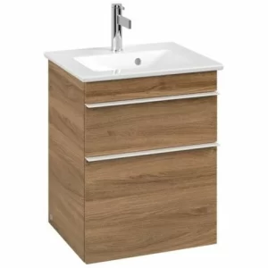 Villeroy & Boch Venticello Waschtischunterschrank XL Mit 2 Auszügen 46,6 Cm Kansas Oak Weiß 9