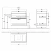 Villeroy & Boch Venticello Waschtischunterschrank XXL Mit 2 Auszügen Für Aufsatzwaschtisch 75,7 Cm Elm Impresso Weiß 11