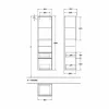Villeroy & Boch Venticello Hochschrank Mit 1 Tür, 2 Auszügen Und 1 Offenem Fach Mittig Links White Wood Weiß 11