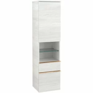 Villeroy & Boch Venticello Hochschrank Mit 1 Tür, 2 Auszügen Und 1 Offenem Fach Mittig Rechts White Wood Copper 6